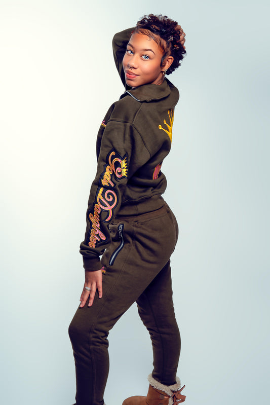 Army Godsdaughter Sweatsuit - Olive Green